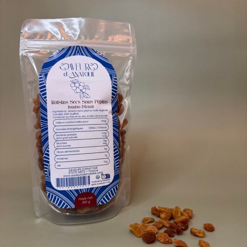 Raisins secs sans pépins d'Izmir