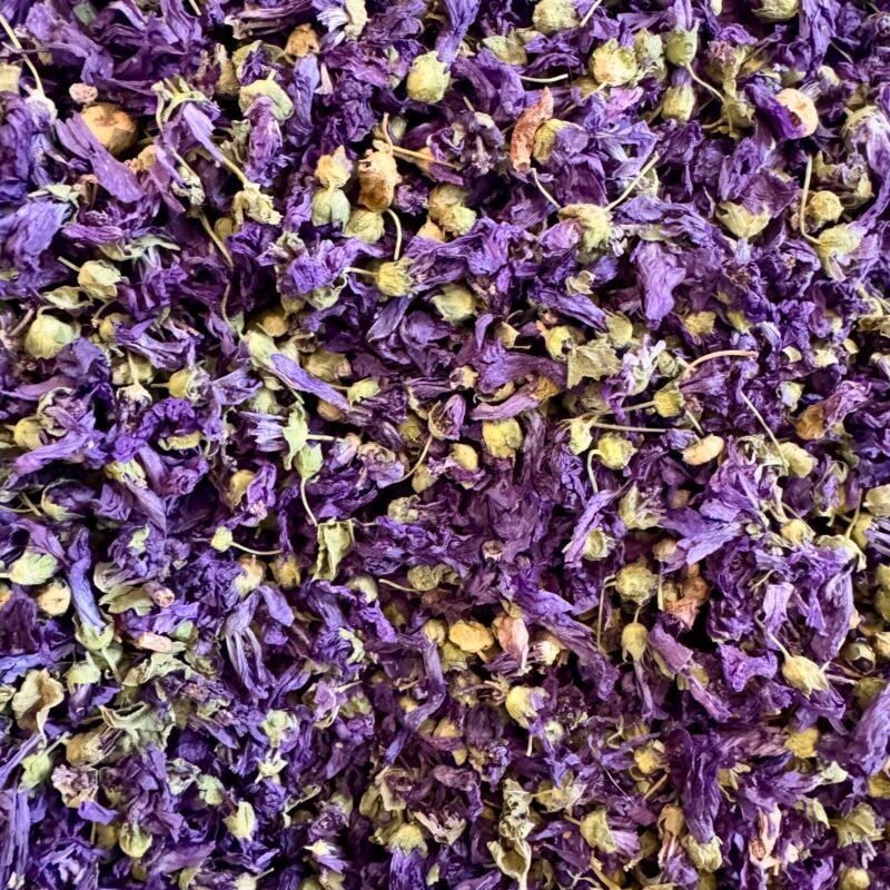 Fleurs de mauve séchées - infusion douce pour la gorge et le bien-être